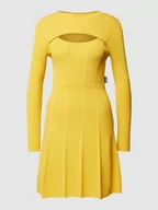 Sukienki - Sukienka z dzianiny z detalem z logo - miniaturka - grafika 1