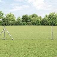 Ogrodzenia - Lumarko Ogrodzenie z słupkami Srebrny 0.6 x 10 m Stal pokryta PCV - miniaturka - grafika 1