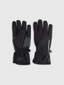 Rękawiczki - 4F Rękawiczki zimowe Touch Screen uniseks - czarne XS - miniaturka - grafika 1
