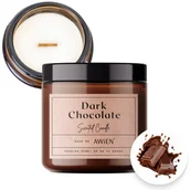 Świece - Naturalna Czekoladowa Świeca Sojowa w Słoiku o Zapachu Ciemna Czekolada - miniaturka - grafika 1