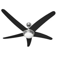 Wentylatory sufitowe - Wentylator sufitowy Wiltec Ø 136 cm z 5 łopatkami, wentylator z 3 prędkościami i lampą, wentylator z pilotem, timerem, trybem letnim i zimowym - miniaturka - grafika 1