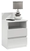 Szafki nocne - Szafka Nocna N3 Toaletka Komoda Stolik Nocny Biały - miniaturka - grafika 1
