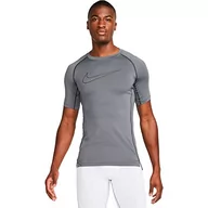 Koszulki i topy damskie - Nike Mens M NP DF Tight TOP SS T-Shirt, Iron Grey/Black/Black, L - miniaturka - grafika 1