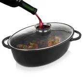 Brytfanny - Orion Brytfanna Granitowa / Garnek Z Pokrywką Szklaną 8 L Grande - miniaturka - grafika 1