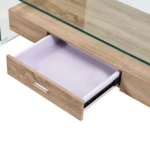 Lumarko Stolik kawowy, przezroczysty, 98 x 45 x 31 cm, szkło hartowane - Ławy i stoliki kawowe - miniaturka - grafika 5