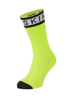 Koszulki i topy damskie - SEALSKINZ Unisex wodoodporna ciepła pogoda średniej długości ze skarpetami Hydrostop, Neon żółty/czarny/biały, S UK - miniaturka - grafika 1