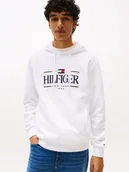 Bluzy męskie - felpa uomo tommy hilfiger mw0mw39586 icon hdd ybr white - miniaturka - grafika 1