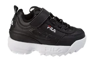 Buty dla dziewczynek - Buty dziecięce Fila Disruptor sneakersy czarne-22 - miniaturka - grafika 1