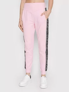Spodnie sportowe damskie - Liu Jo Sport Spodnie dresowe TA2066 FS090 Różowy Regular Fit - grafika 1