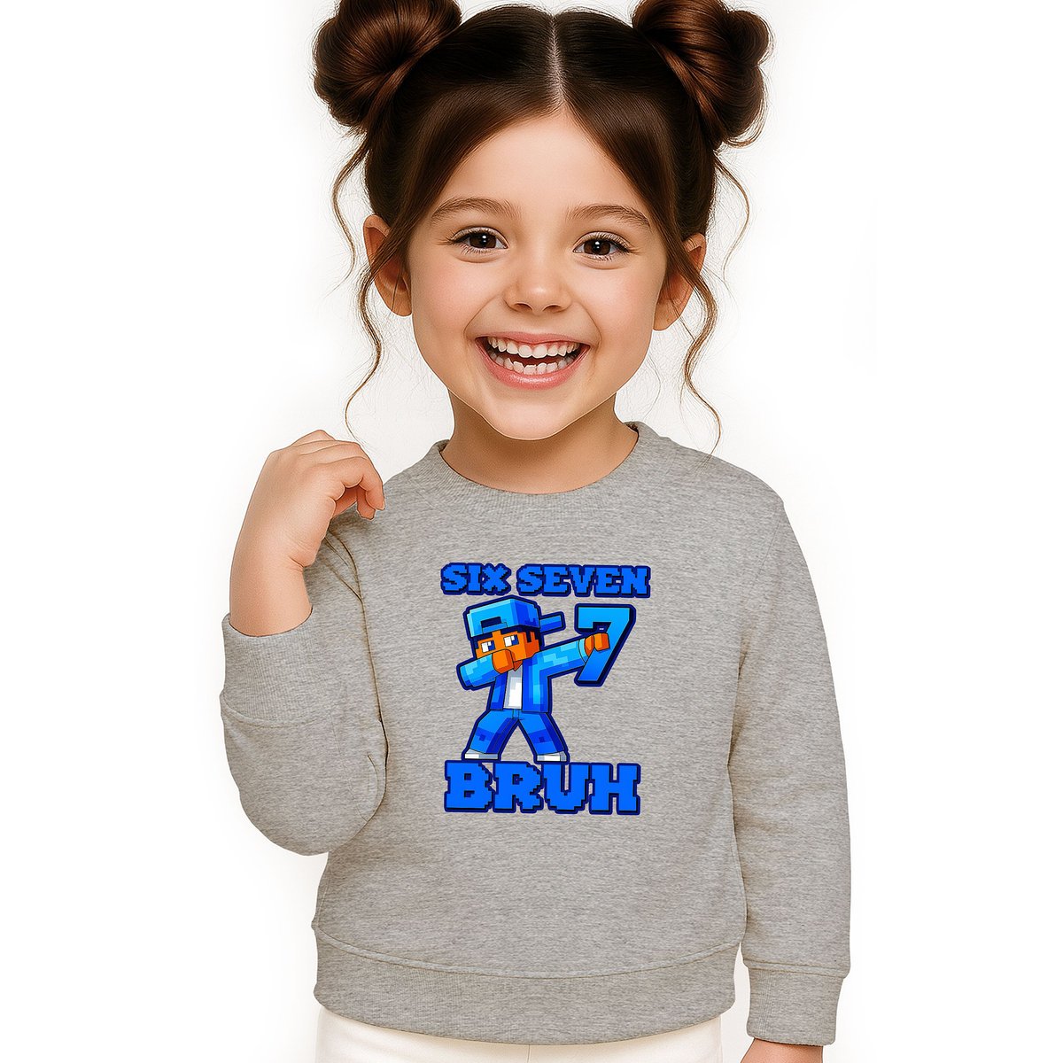 BLUZA DZIECIĘCA 67 SIX SEVEN BRUH DLA CHŁOPCA DZIEWCZYNKI 110-116