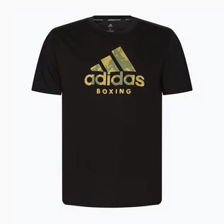 Koszulki sportowe męskie - Adidas Koszulka bokserska dla mężczyzn kobiet dorosłych top siłownia trening fitness koszulka treningowa, czarna, M ADICLTS20B - grafika 1