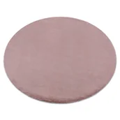 Dywany - Dywan BUNNY koło róż IMITACJA FUTRA KRÓLIKA różowy koło 80 cm - miniaturka - grafika 1