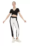 Spodnie rowerowe - Trendyol Black Color Blocked Basic Jogger Sports Fine Tracksuit Bluza damska, czarny, M - miniaturka - grafika 1