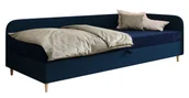 Inne meble do sypialni - Granatowe łóżko z zagłówkiem i materacem 80x200 B7-S20 - miniaturka - grafika 1