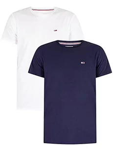 Tommy Jeans TJM Slim Fit T-shirt męski z krótkim rękawem, biały/Twilight Navy, XL - Koszulki męskie - miniaturka - grafika 1