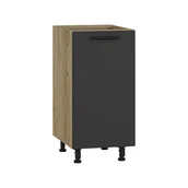 Szafki kuchenne - Szafka Dolna Stojąca 1 Drzwi D-40/82 Dąb Craft / Antracyt Połysk Vento Halmar Antracyt, Dąb Craft - miniaturka - grafika 1