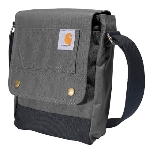 Carhartt, Trwała, regulowana torba z zapięciem z klapą, codzienna torba crossbody na zatrzask (Gravel)