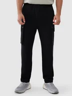 Spodnie męskie - 4F Spodnie męskie casual cargo 4FWSS25TTROM0990-20S Czarny Roz. XL - miniaturka - grafika 1