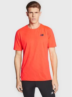 New Balance Koszulka techniczna Speed Jacquard MT23281 Pomarańczowy Athletic Fit - Koszulki sportowe męskie - miniaturka - grafika 1