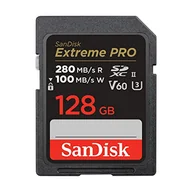 Karty pamięci - SanDisk 128GB SDXC Extreme PRO 280MB/s V60 UHS-II - miniaturka - grafika 1