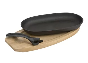 Witek Home Patelnia Witek Home Patelnia żeliwna owalna na desce 284053 - Patelnie - miniaturka - grafika 1