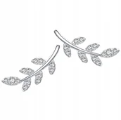 Kolczyki - KOLCZYKI srebrne GAŁĄZKI Z CYRKONIAMI srebro S925 KS076 - miniaturka - grafika 1
