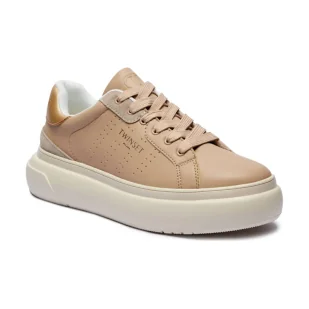 TWINSET Skórzane sneakersy - Moda i Uroda OUTLET - miniaturka - grafika 1