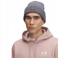 Czapki damskie - MĘSKA CZAPKA UNDER ARMOUR ZIMOWA SPORTOWA CIEPŁA UNISEKS 1373155-026 SZARA - miniaturka - grafika 1