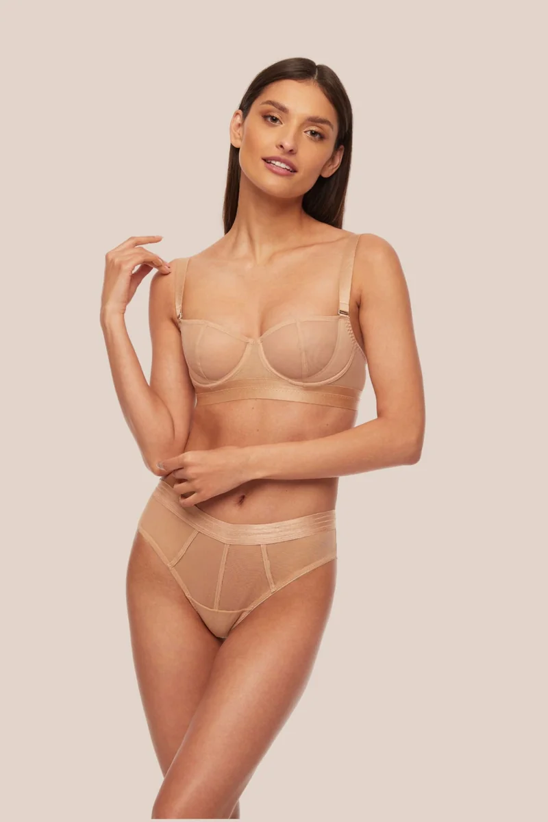 Biustonosz Miękki z Wkładką Mist Skin (70A) - Kinga