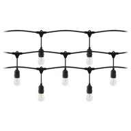 Lampy ogrodowe - Girlanda oświetleniowa 15m (15 opraw) + 15 żarówek LED 1W E27 3000K - miniaturka - grafika 1