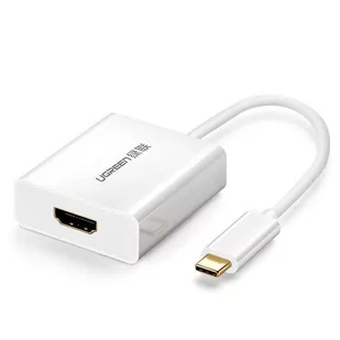 UGREEN przejściówka adapter USB Typ C (męski) - HDMI (żeński) biały (40273) 40273 - Kable - miniaturka - grafika 1