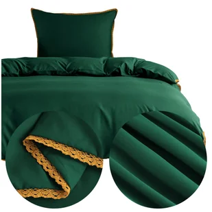 Pościel 140x200 2 części z MIKROFIBRY gładka jednolita z koronką Brandon - Pościel Pościel 140x200 2 części z MIKROFIBRY gładka jednolita z koronką Brandon - Pościel - miniaturka - grafika 1