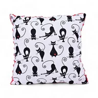 Kołdry i poduszki dla dzieci - Poduszka kotki poduszka z kotkami serca - miniaturka - grafika 1