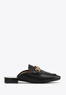 Mokasyny damskie - Skórzane mokasyny z odkrytą piętą czarne - Wittchen - miniaturka - grafika 1