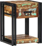 Szafki nocne - vidaXL Szafka nocna Wielokolorowa Lite drewno z odzysku, Żelazo - miniaturka - grafika 1