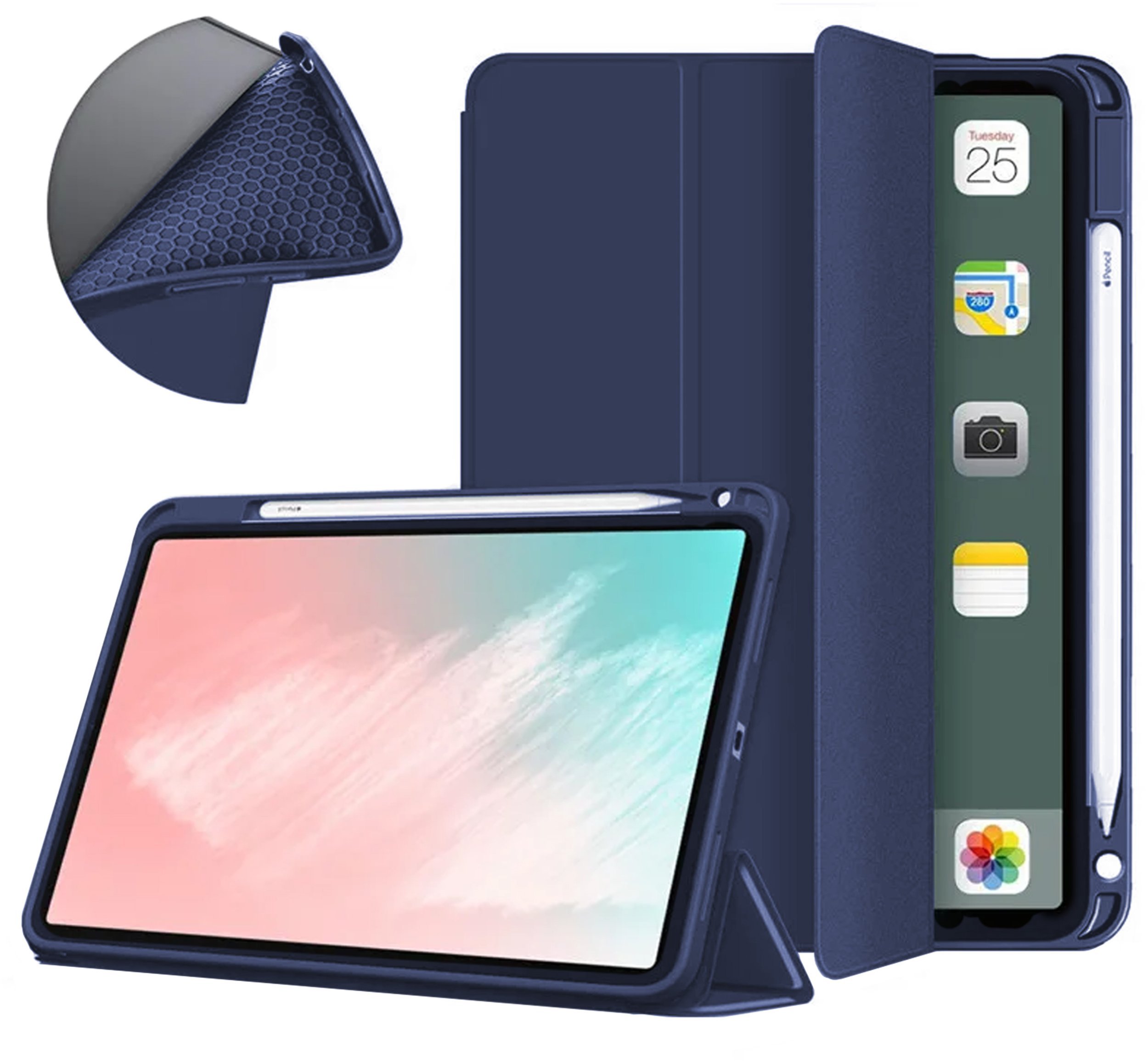 Etui na tablet Uniq Etui Smart Pencil do Apple iPad 10 10.9 2022 / iPad 11 A16 2025 - z podstawką i miejscem na rysik