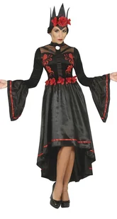 Strój dla dorosłych Królowa ciemności sukienka L - Dodatki do strojów karnawałowych - miniaturka - grafika 1