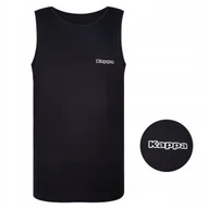 Koszulki męskie - Kappa Podkoszulka męska bawełna czarna na ramiączkach Sportowa na Lato XL - miniaturka - grafika 1