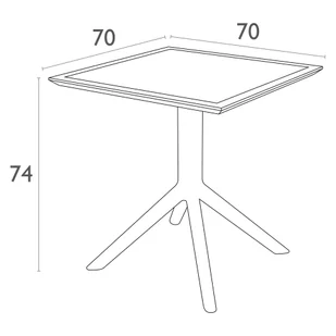 Meble ogrodowe Siesta Mila Sky 70 cm Dark Grey 2+1 - Meble gastronomiczne - miniaturka - grafika 10