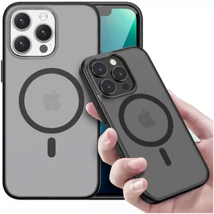 Etui matowe Alogy MagCase do MagSafe obudowa z pierścieniem magnetycznym do Apple iPhone 13 Pro Czarne - Etui i futerały do telefonów - miniaturka - grafika 2
