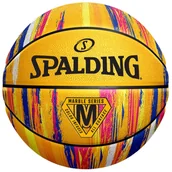 Koszykówka - Spalding Marble Ball 84401Z, piłka do koszykówki żółta - miniaturka - grafika 1