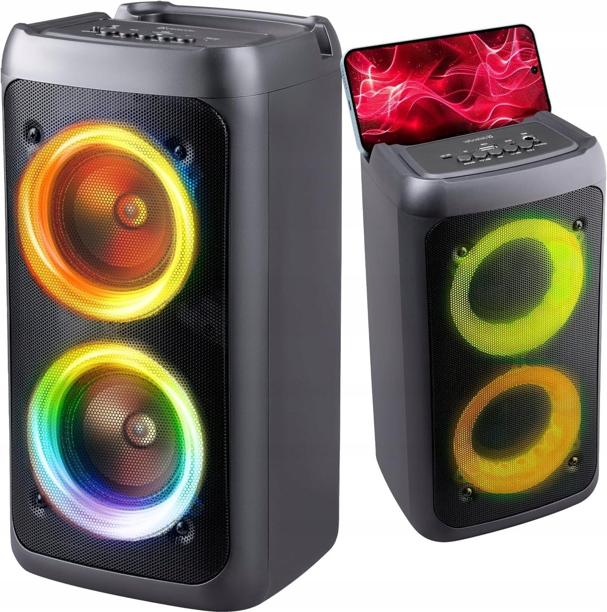 Głośnik bluetooth przenośny bezprzewodowy oświetlenie LED dom impreza ogród