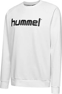 Bluzy męskie - Hummel Hmlgo Kids Cotton bluza męska z logo biały biały 176 203516-9001 - grafika 1