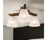 Lampy sufitowe - Brilagi - Żyrandol natynkowy ANTHONY 3xE14/40W/230V dąb/biały - miniaturka - grafika 1