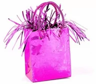 Balony i akcesoria - Obciążnik do balonów napełnionych helem Mini torebka prezentowa różowa - 178 g. - miniaturka - grafika 1