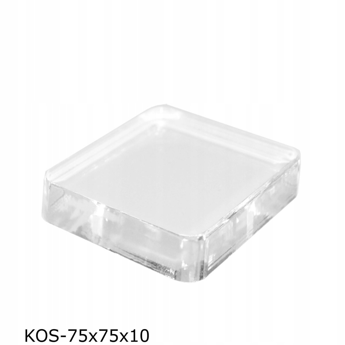 Podstawka, Kostka z plexi 75x75x10mm na biżuterię