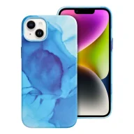 Etui i futerały do telefonów - OEM Leather Mag Cover do iPhone 14 PLUS blue splash - miniaturka - grafika 1