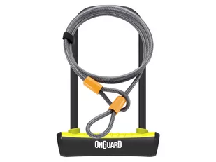 Onguard Zapięcie rowerowe NEON 8154YL U-LOCK - 115mm 230mm - uchwyt + 2 x Klucze + linka 10mm 120cm żółte (NEW) A-ONG-8154YL - Zabezpieczenia do roweru - miniaturka - grafika 1
