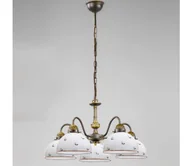 Lampy sufitowe - Kolarz 731.85.69 - Żyrandol na łańcuchu NONNA 5xE27/75W/230V czerwony - miniaturka - grafika 1