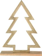 Ozdoby bożonarodzeniowe - Choinka aluminiowa złota dekoracja na Boże Narodzenie glamour 21 cm - miniaturka - grafika 1